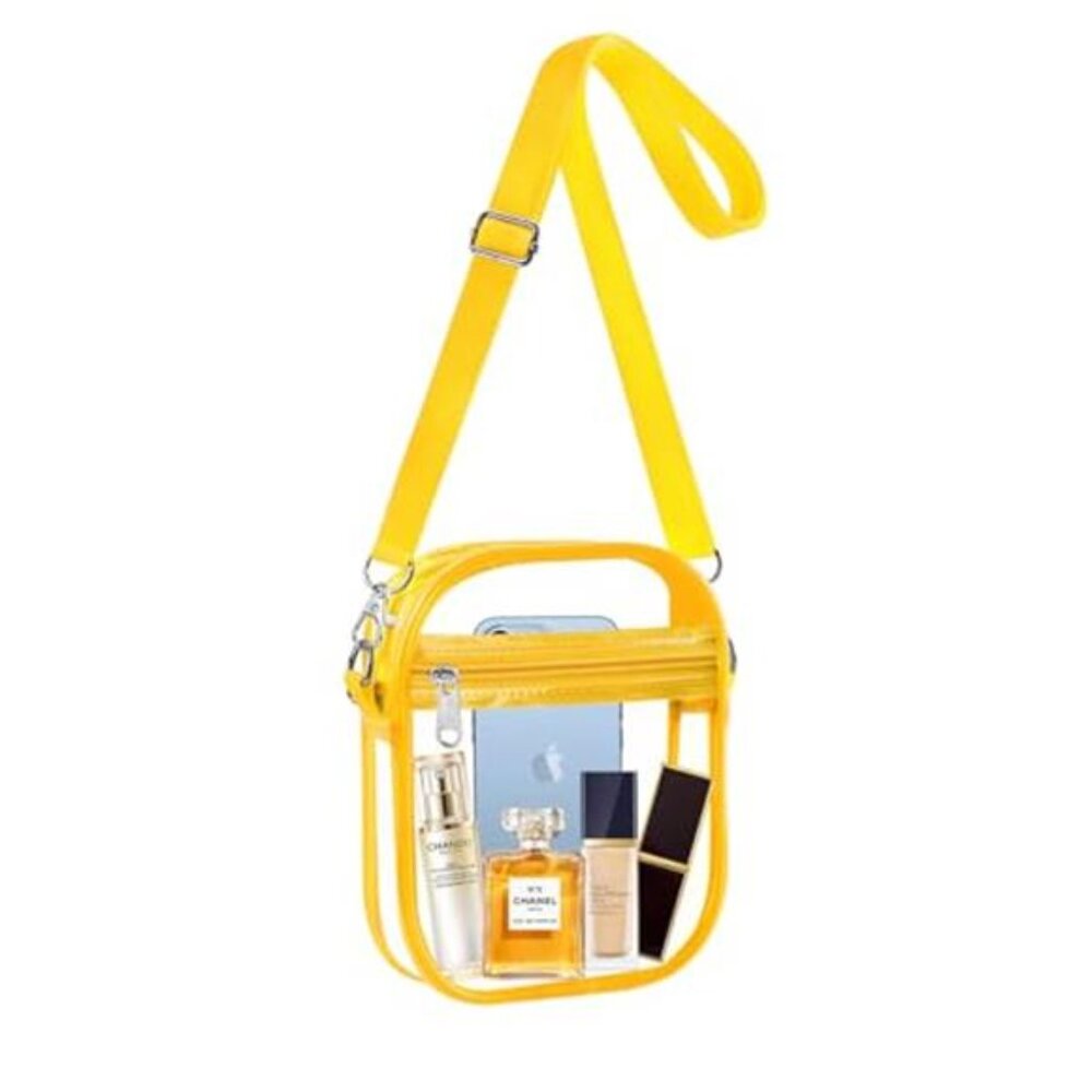 Clear Crossbody Purse Stadium Approved Bag Waterproof Front Pocket Concert Bag